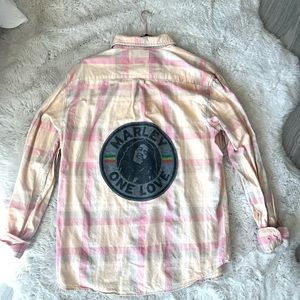 Hand Designed Collab Bob Marley Flannel